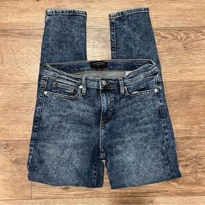 J. Crew Women's Dark Blue Slightly Acid Washed Skinny Jeans